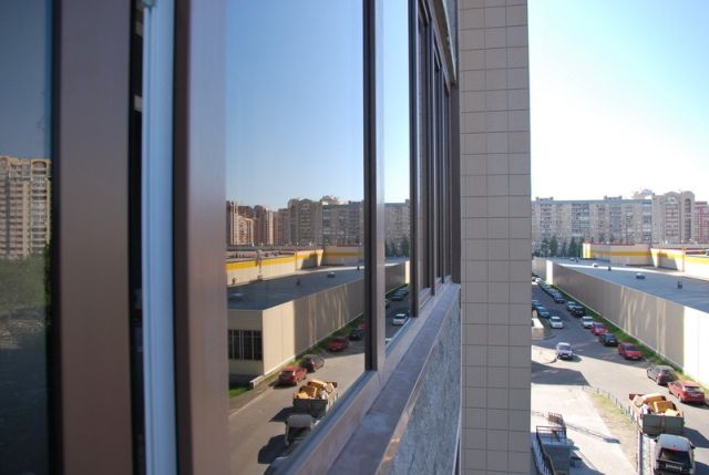 Замена остекления фасада: замена стекла фасадного остекления Климовск