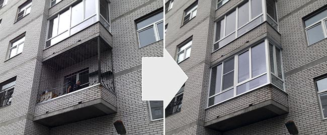 Остекление открытого балкона в Климовск Климовск