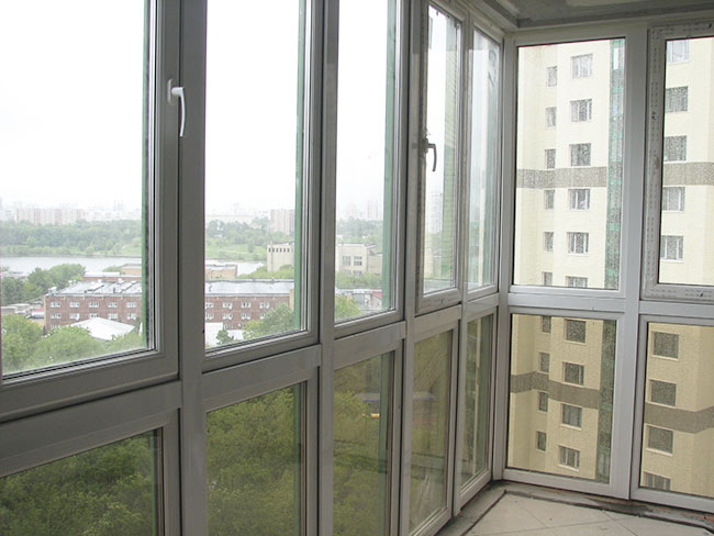 Остекление балкона в пол Климовск