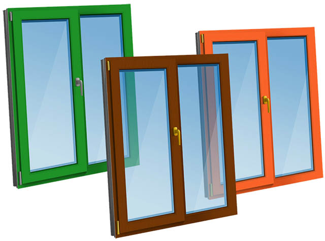 Цветные пластиковые окна - коричневые, серые по доступной цене фото Климовск